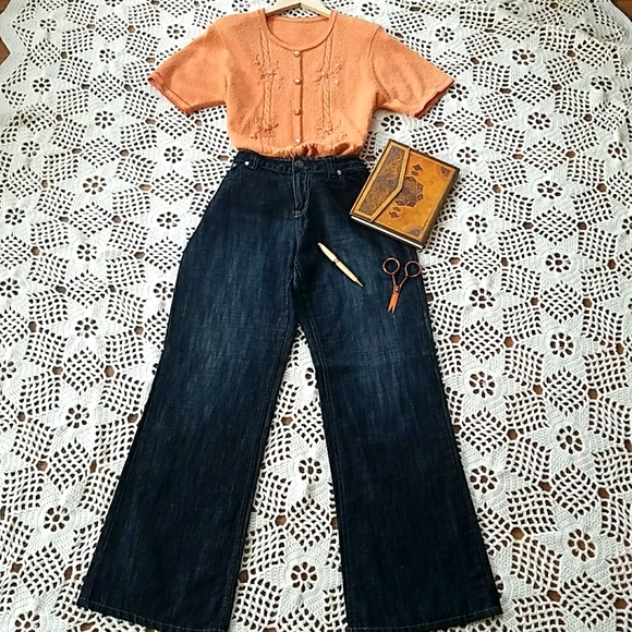 Blue Power Denim - Wide Leg Jeans